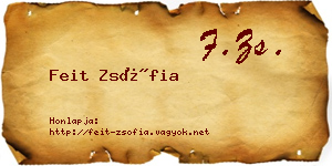 Feit Zsófia névjegykártya