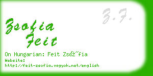 zsofia feit business card